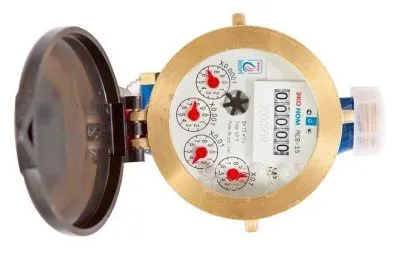 Счетчик воды мокроходный одноструйный DUX МСВ-15-110-mini (латунь), класс А/В + КМЧ без ОК