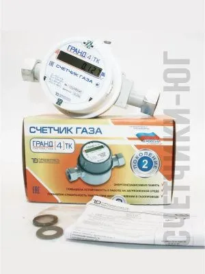Счетчик газа ГРАНД 4 ТК м3 Ду 25 190 мм