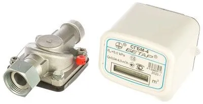 Счетчик газа БЕТАР СГБМ 4м3  гайка гайка