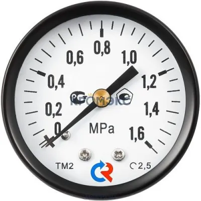 ТМ-310Р.00(0-2,5MPa)G1/4.1,5МАНОМЕТР общетехнический 63мм, Тип - ТМ-310Р, радиальное присоединение