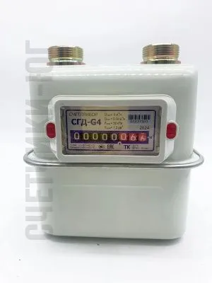 Газовый счетчик объемный диафрагменный СГД G4 ТК левый (1 1/4) 110 мм