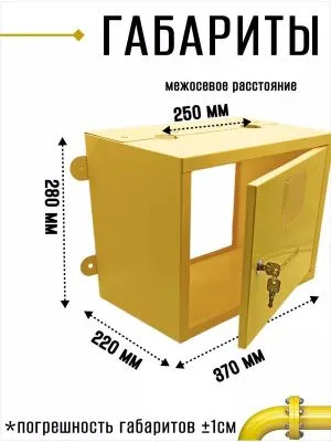 Шкаф для газ счетчика 2.0 (250мм) дверь