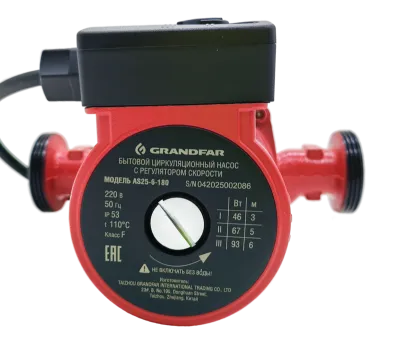 Насос циркуляционный Grandfar 25/6 180 Насосы от магазина счетчики-юг