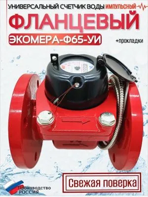 Счетчик воды ЭКОМЕРА-65И Универсальный Фланцевый Импульсный
