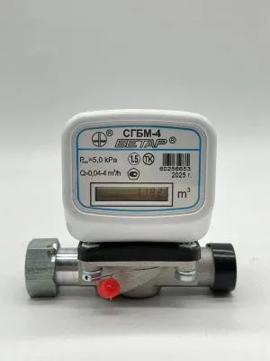 Счетчик газа БЕТАР СГБМ 4ТК м3  гайка штуцер