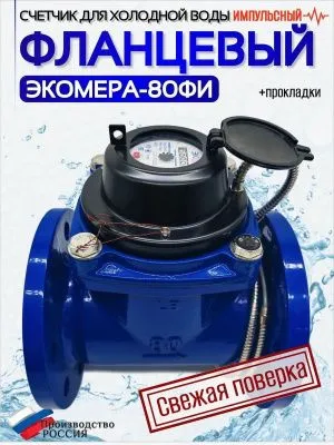 Счетчик воды ЭКОМЕРА-80И Холодный Фланцевый Импульсный
