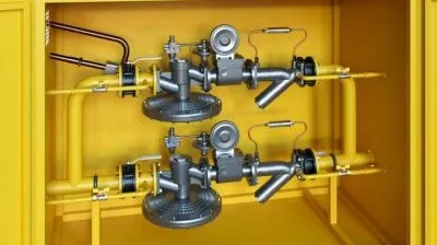 ГРПШ-РДНК-50/400-2У1-СГс основной и резервной линиями редуцирования