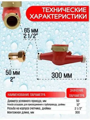 Счетчики воды Экомера 50Ч Универсальный