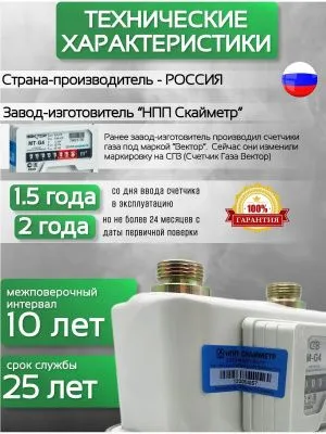 Счетчик газа СГВ-М-G4 LR (1")