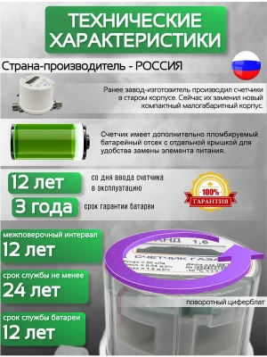 Счетчик газа ГРАНД 3.2 м3