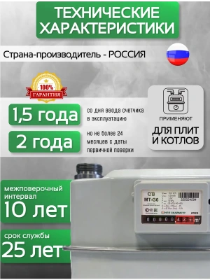 Счетчик газа СГВ-МТ-G6 LR