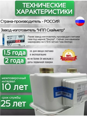 Счетчик газа СГВ-М-G4 LR