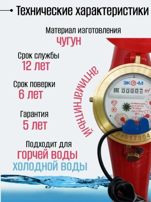 Счетчики воды Экомера 32Ч Универсальный Импульсный